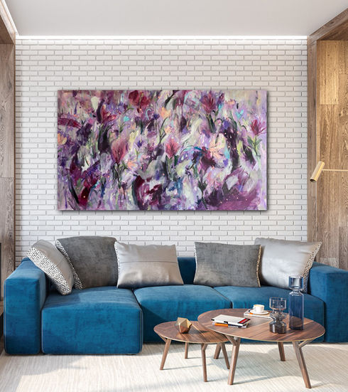 purple abstract painting