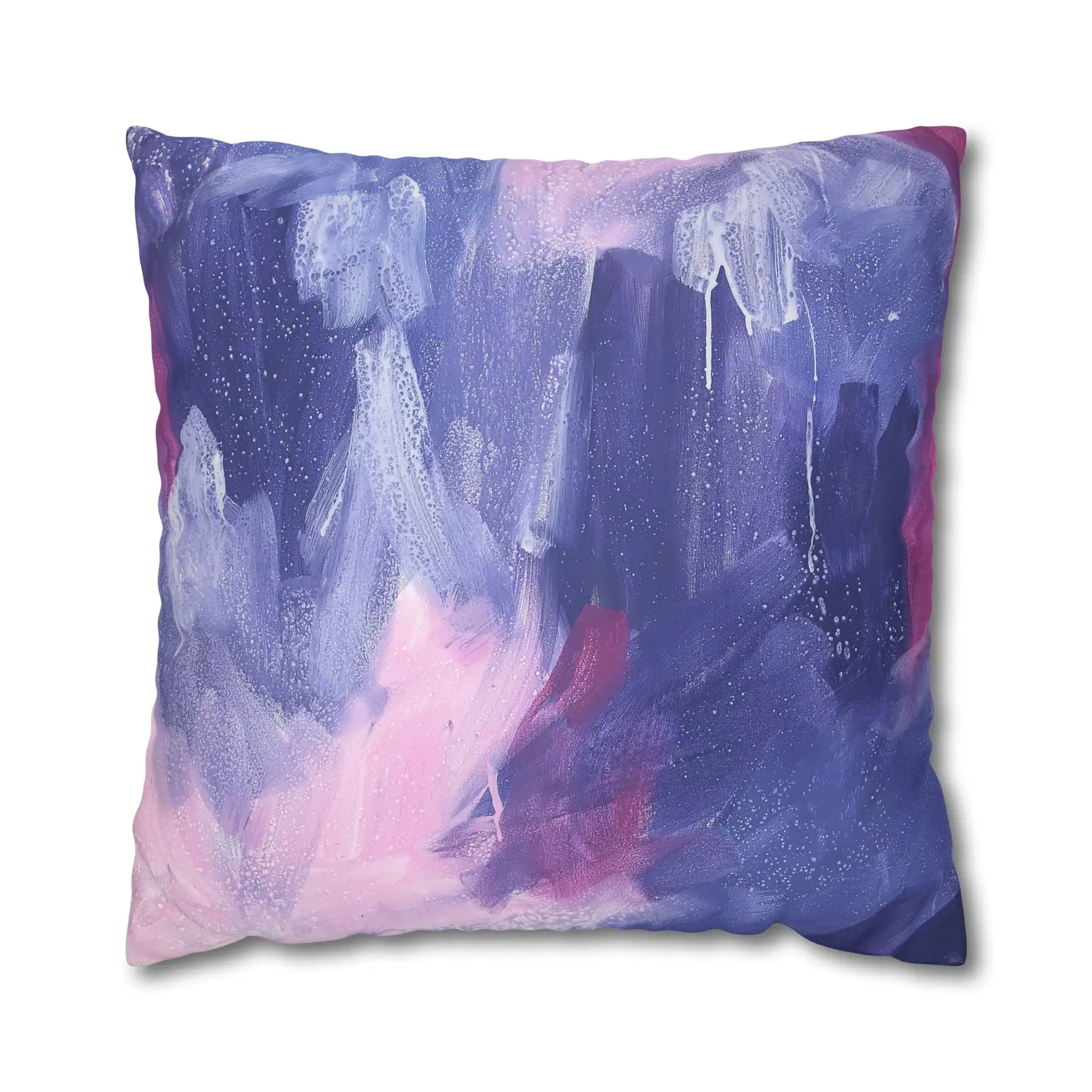 Purple floral abstract pillow