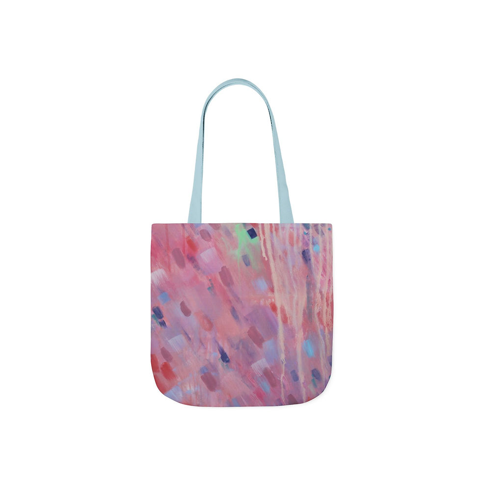Thumbnail: Pink Brushstroke Abstract Painting on a Canvas Tote Bag