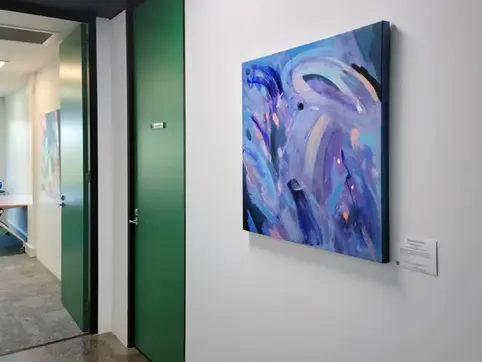 Colourful abstract painting by Sandra Vincent