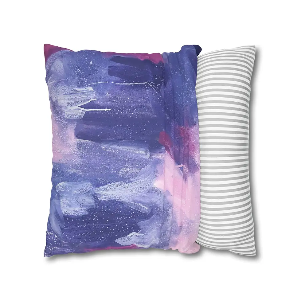 Thumbnail: Abstract purple brushstroke cushion cover