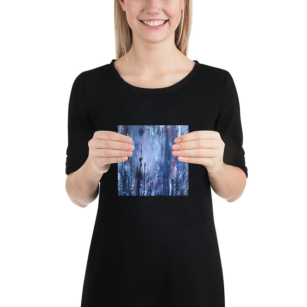 Thumbnail: Abyss Underwater Painting Printed on Canvas