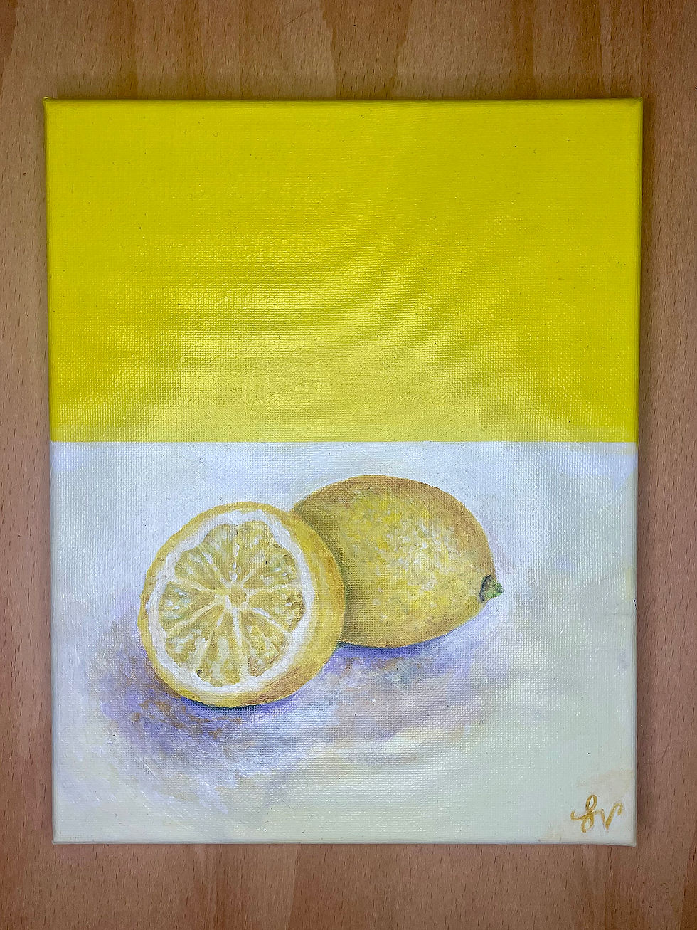 Original Painting of Lemons by Sandra Vincent.