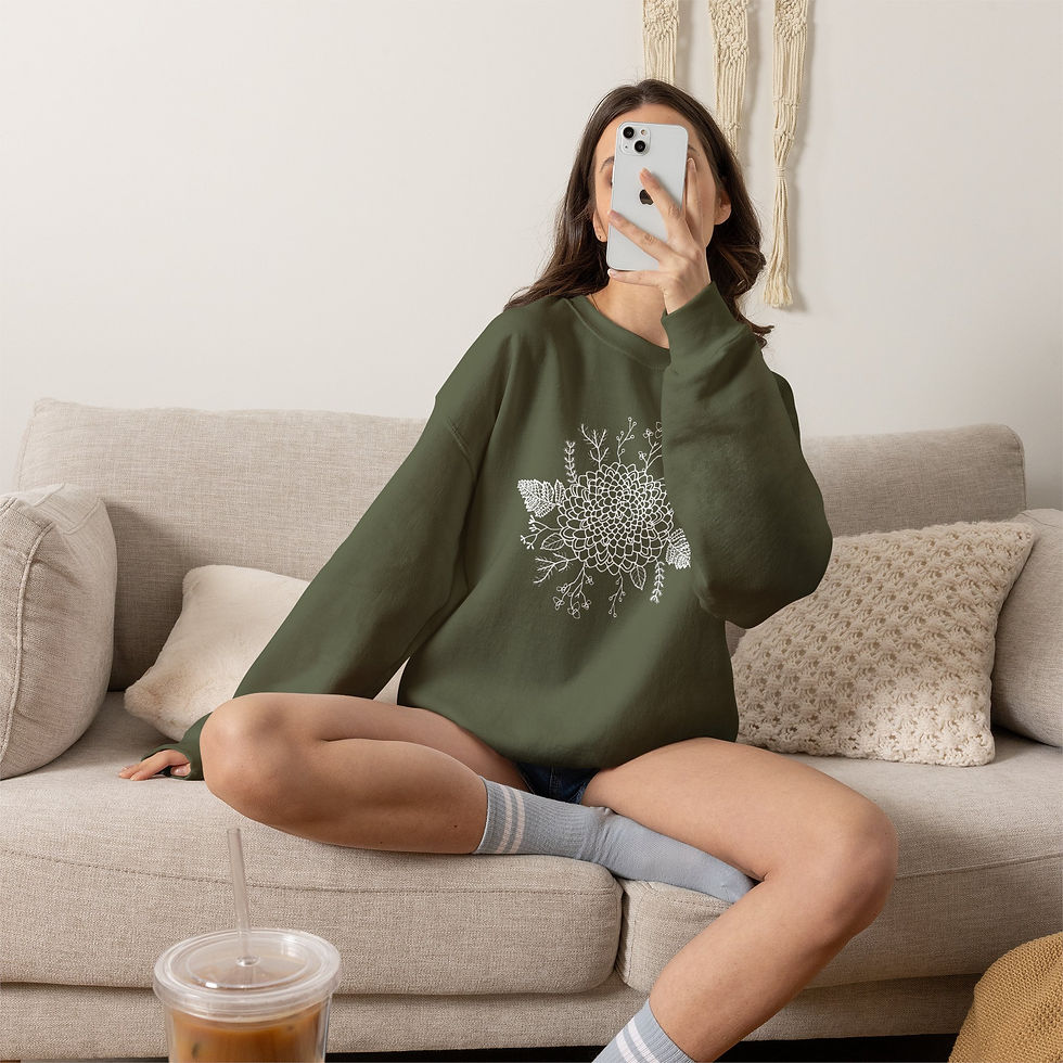 Thumbnail: Floral Crewneck Vintage Floral Jumper