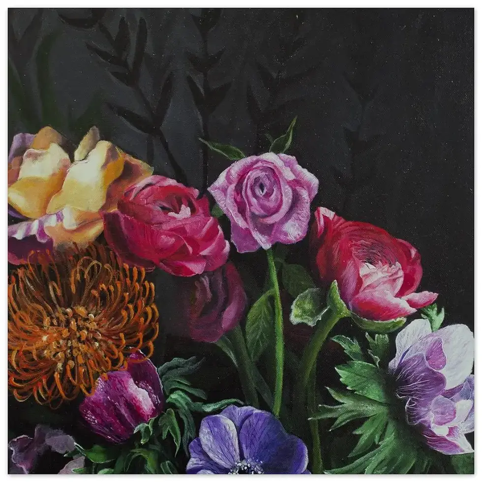Thumbnail: Colourful spring blooms floral pattern