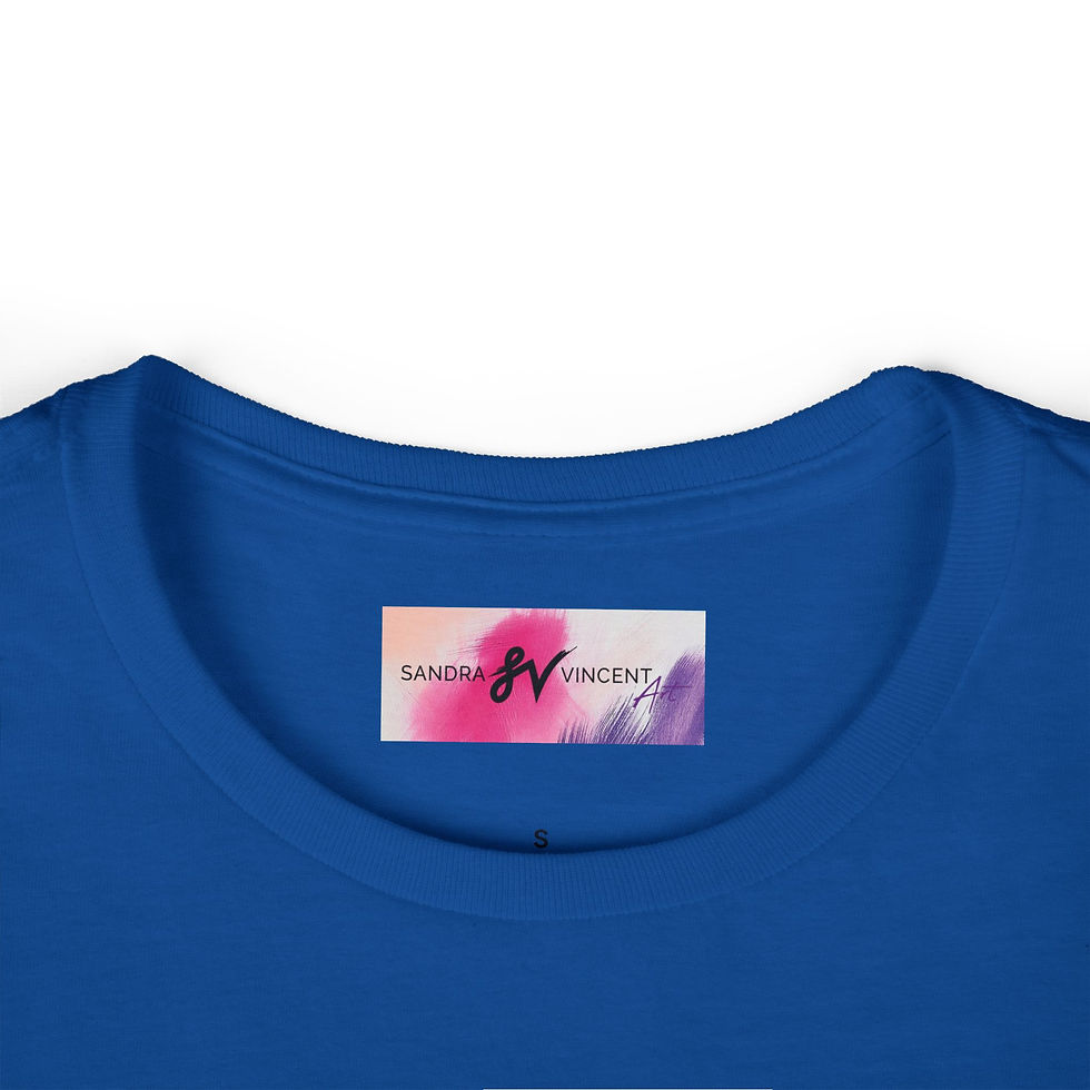 Thumbnail: Blue t-shirt with colorful Northern Concept tag