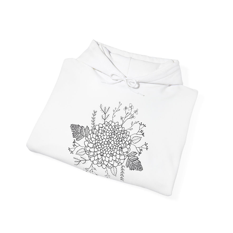 Thumbnail: Floral Art Heavy Weight Hoodie