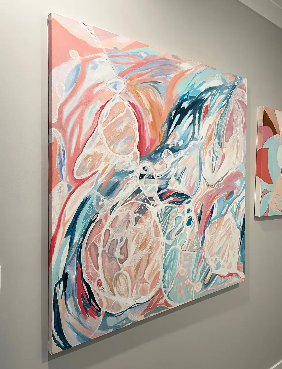 Thumbnail: Abstract art with pastel pink, blue, and white swirls