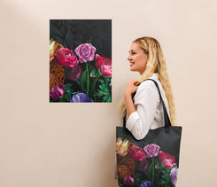 art floral tote bag