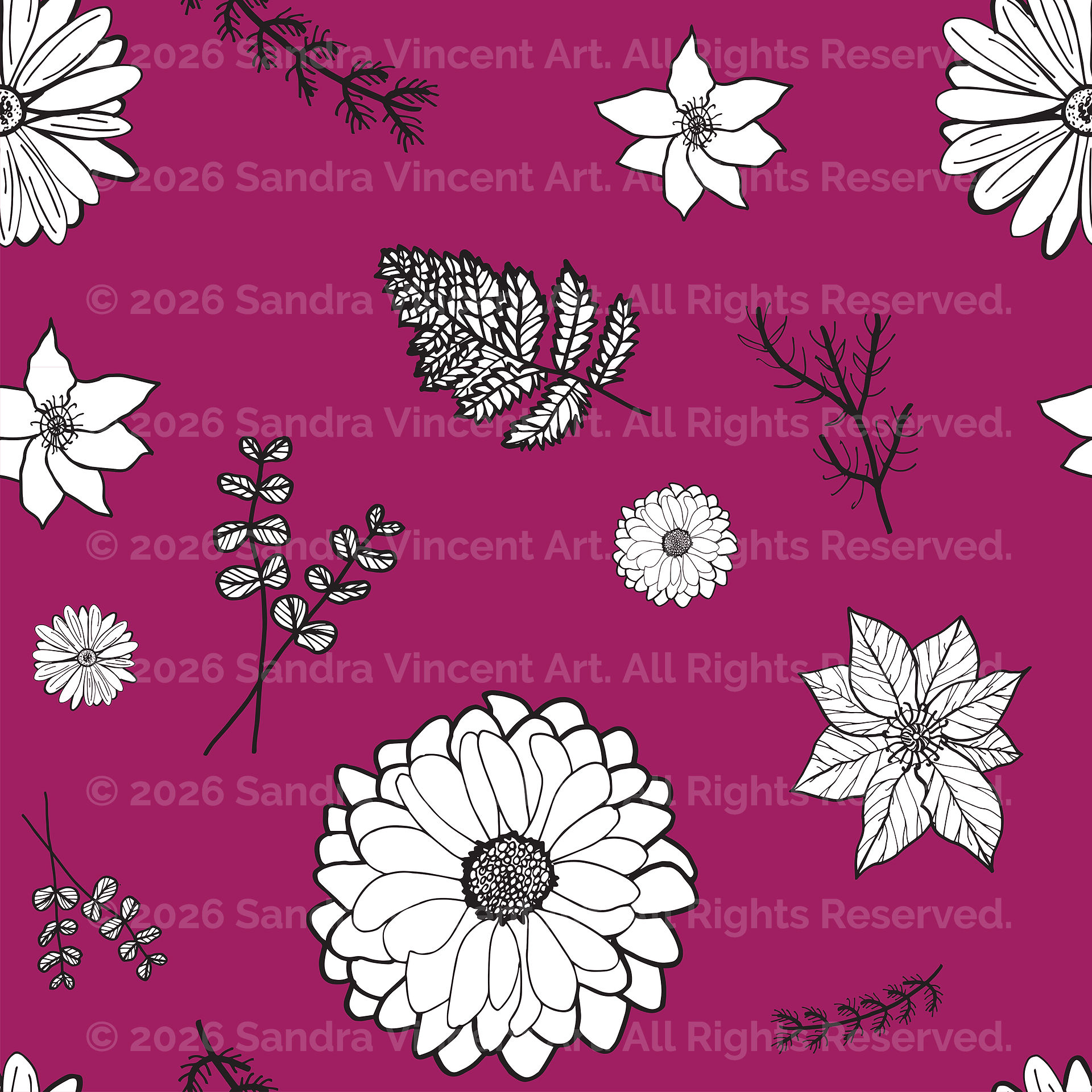 unique seamless repeat pattern floral