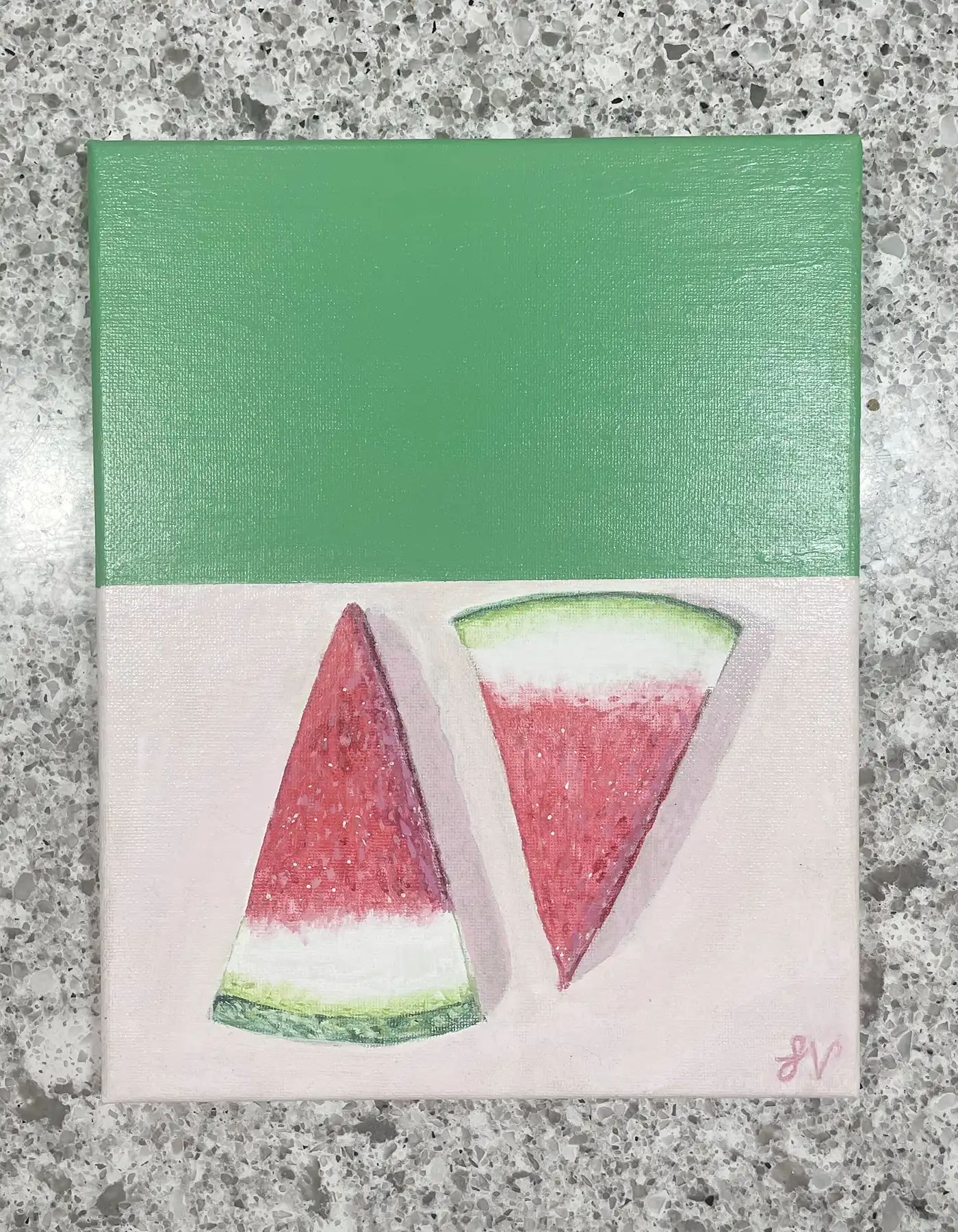 Watermelon Gouche Painting