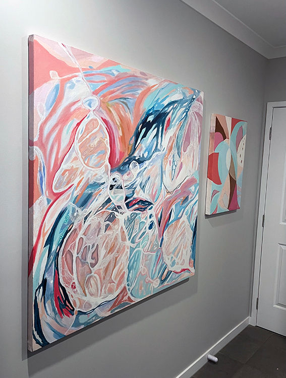 Paintings shown insitu by Sandra Vincent