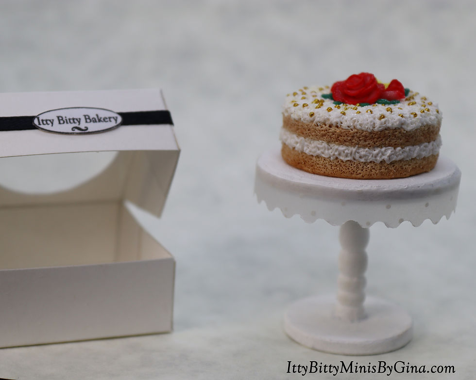 Small Decorative Cake in a Bakery Box