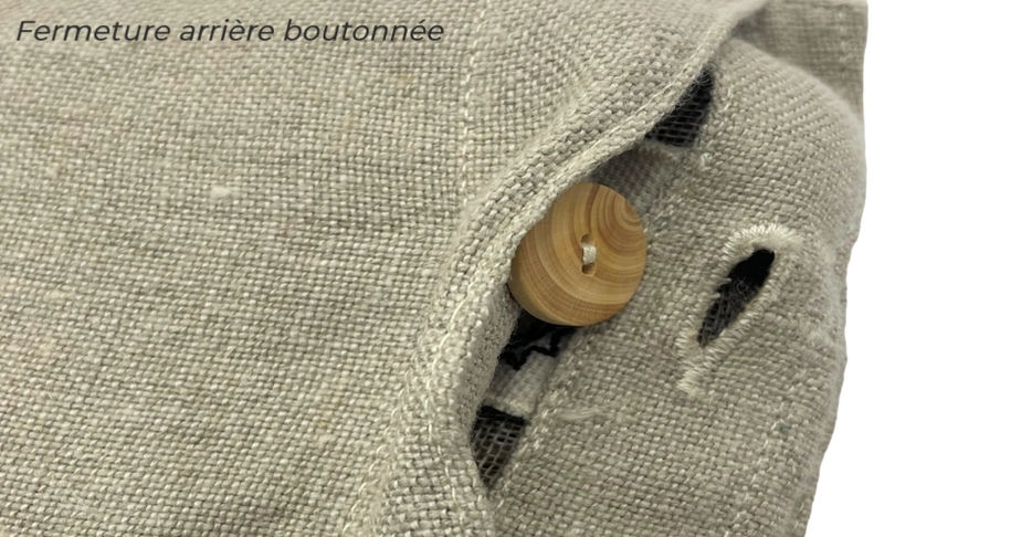 Miniature : Unie orange - Bouillotte sèche en lin - grande