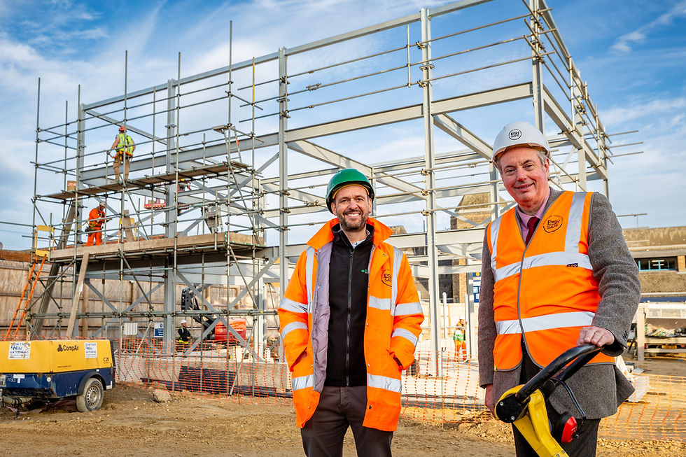 Richard Saville and Cllr Bell. Image: Esh Construction