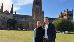 Image: Kayleigh Letman, Founder, Onda Pilates + Stuart Lloyd, General Manager, Radisson Durham