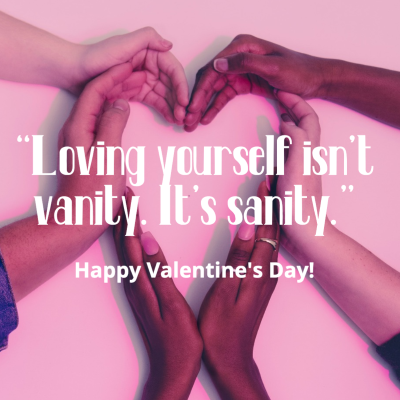 Loving yourself quote for social media for Valentine's Day