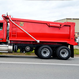 HilBilt Mongoose Dump Body shown tih optional side ladder.