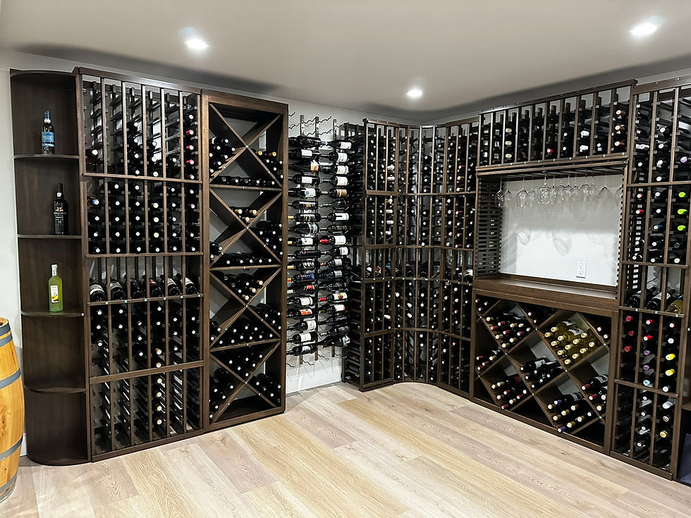 Wine room with a collection of over 1,000 bottles