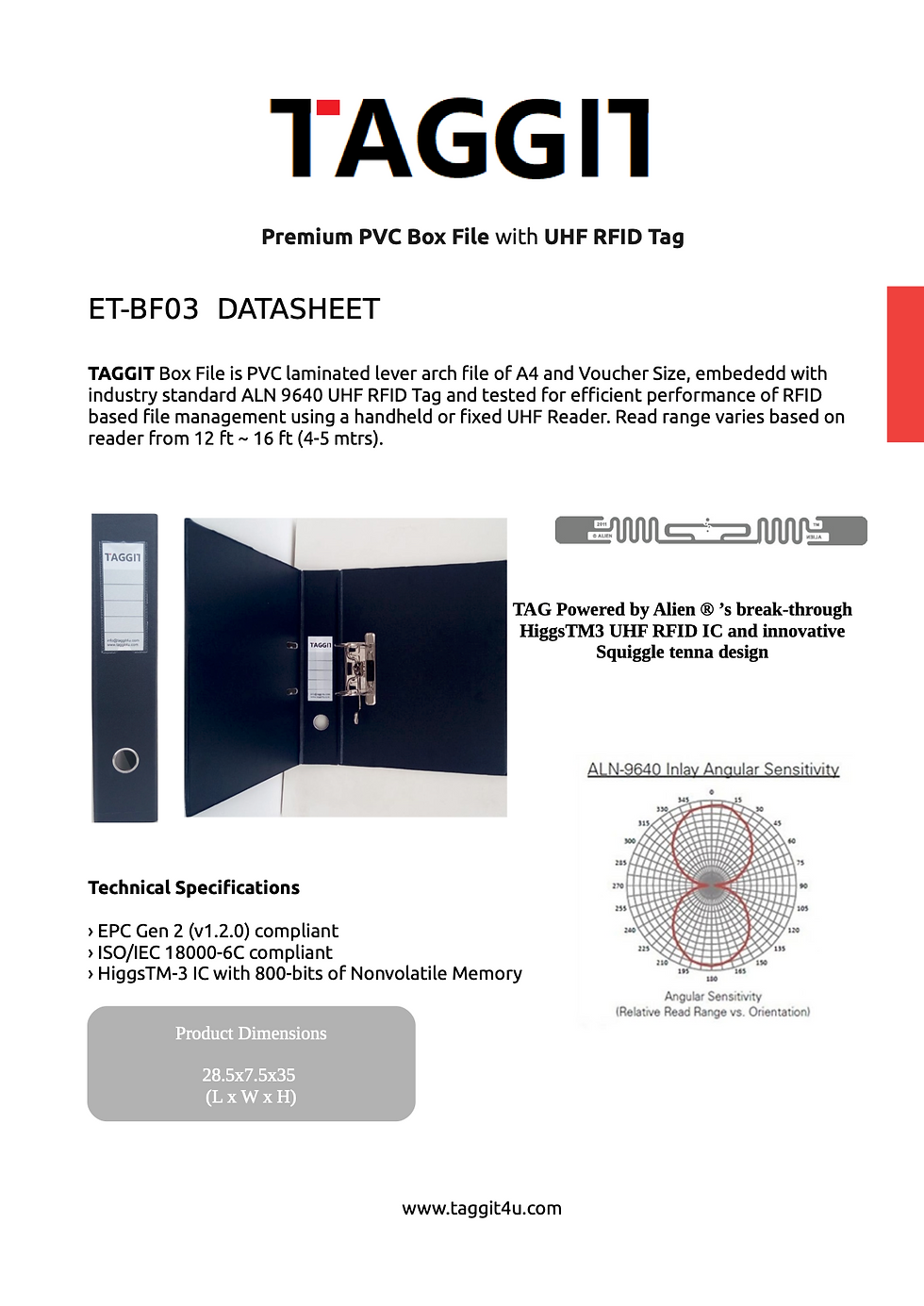 Thumbnail: RFID Tagged Box Files- Set of 4