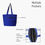 Thumbnail: Laptop Tote Bag(Blue) with RFID Blocker for Women