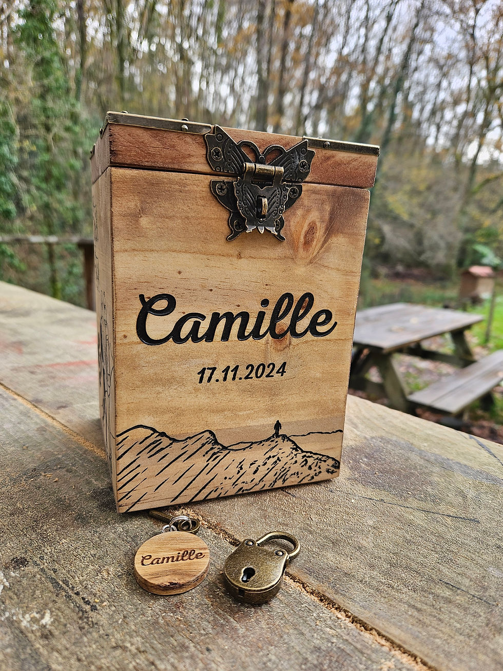 Miniature : Tirelire personnalisée en bois