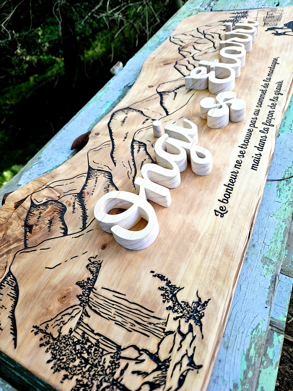 Miniature : Enseigne Ongi Etorri personnalisée en bois – Création sur mesure