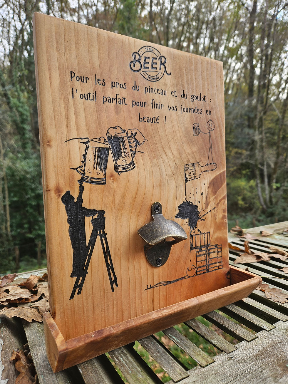 Miniature : Décapsuleur mural personnalisé en bois – Création sur mesure