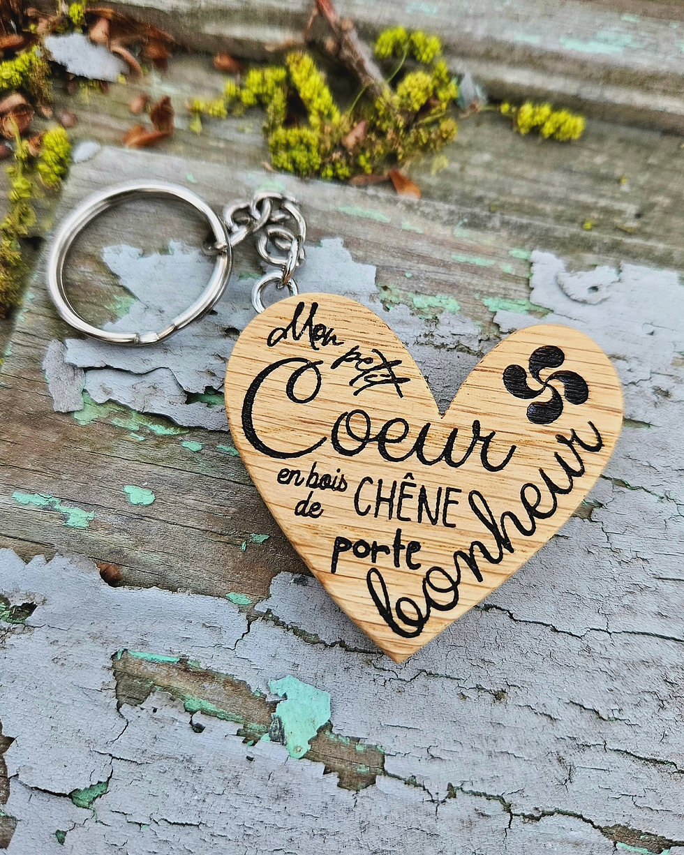 Miniature : Porte-clé coeur Porte-clés bonheur