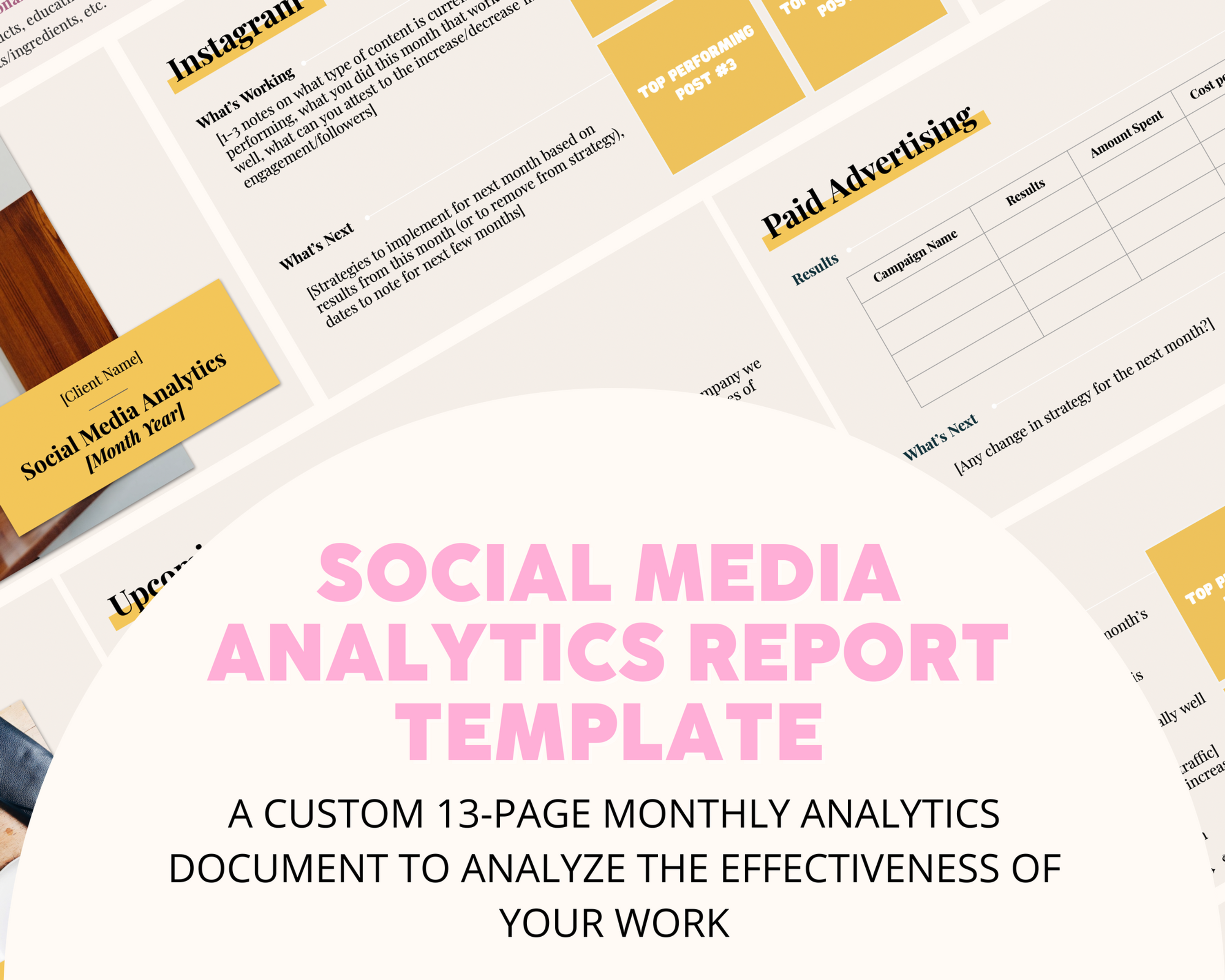 Social Media Analytics Report Template for Social Media Managers