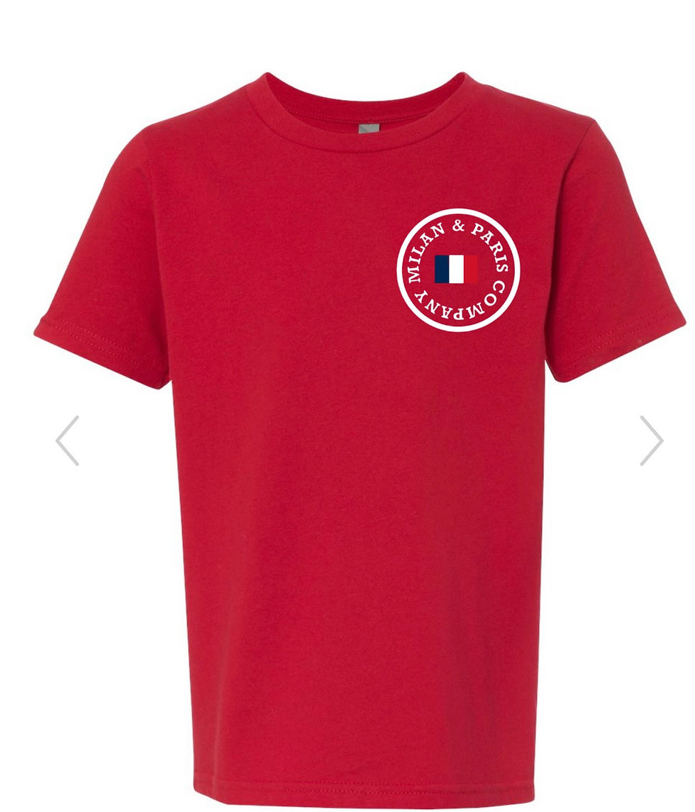 Thumbnail: M & P Men Paris Suede Round Logo Tshirt