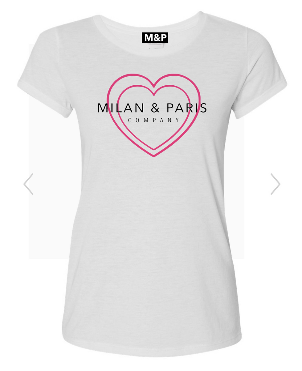Thumbnail: M & P Women Double Heart Logo Tshirt