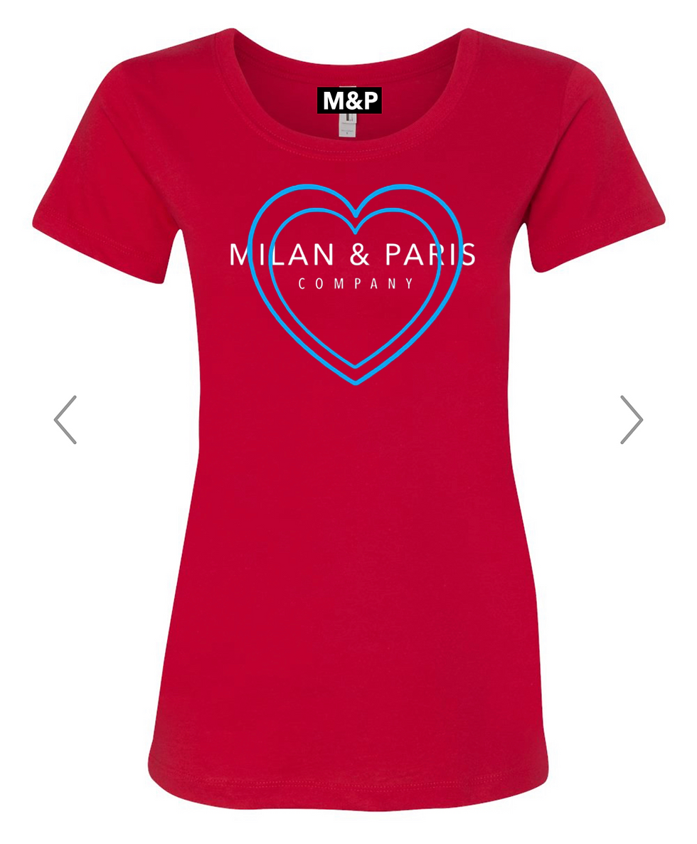 Thumbnail: M & P Women Double Heart Logo Tshirt