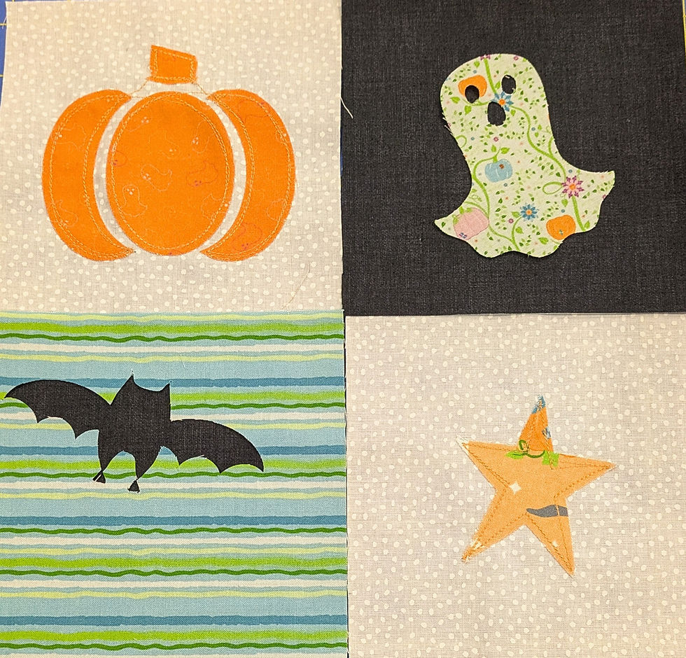 Miniatura: Little Spooks Quilt Pattern - Applique Quilt - 2 for 1 Pattern