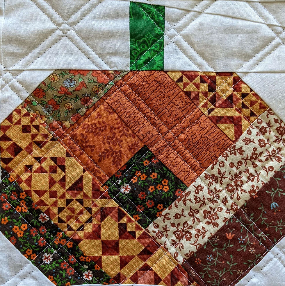 Miniatura: 8" Classic Pumpkin Quilt Blocks - Digital FPP Pattern