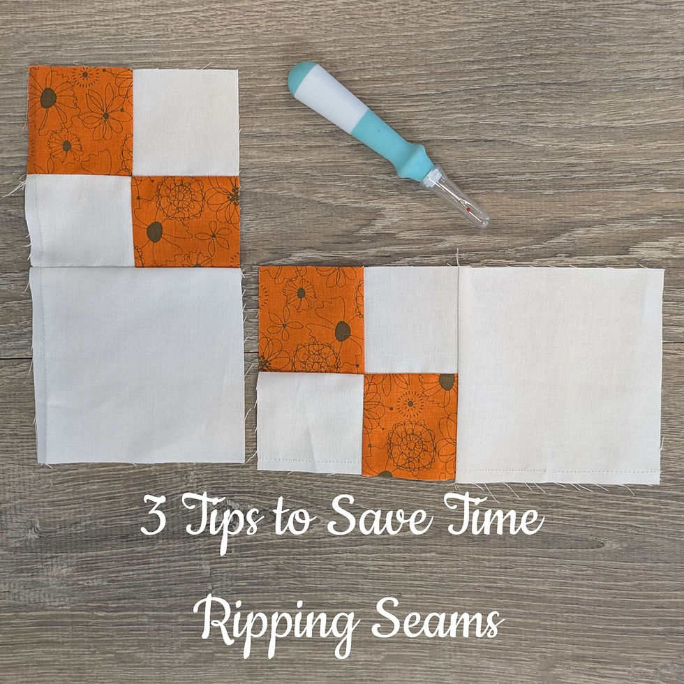 Ready, Set, Rip - 3 Tips for Quicker Un-stitching!