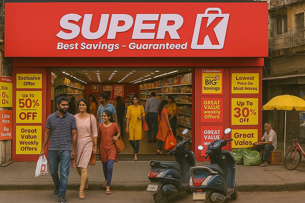 Superkart plans to open 100 new stores across India within the next three years.