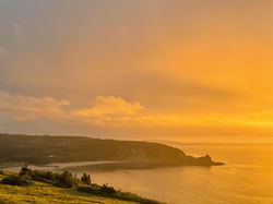 Beautiful sunset at seasky cottage
