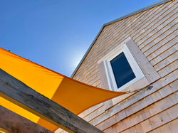 sail between cabins at TwoBySea cottage