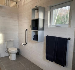 spacious bathroom at TwoBySea cottage