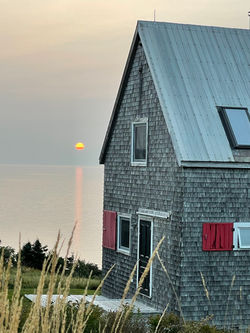 Sunset view beside the SeaSky Cottage