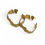 Thumbnail: Fragment hoops, gold plated sterling silver