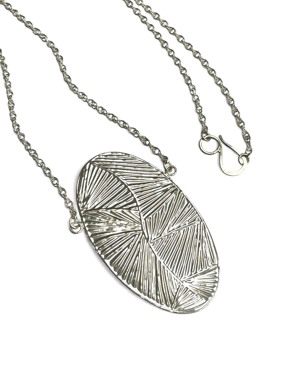 Thumbnail: Dune large oval pendant, product shot, front view