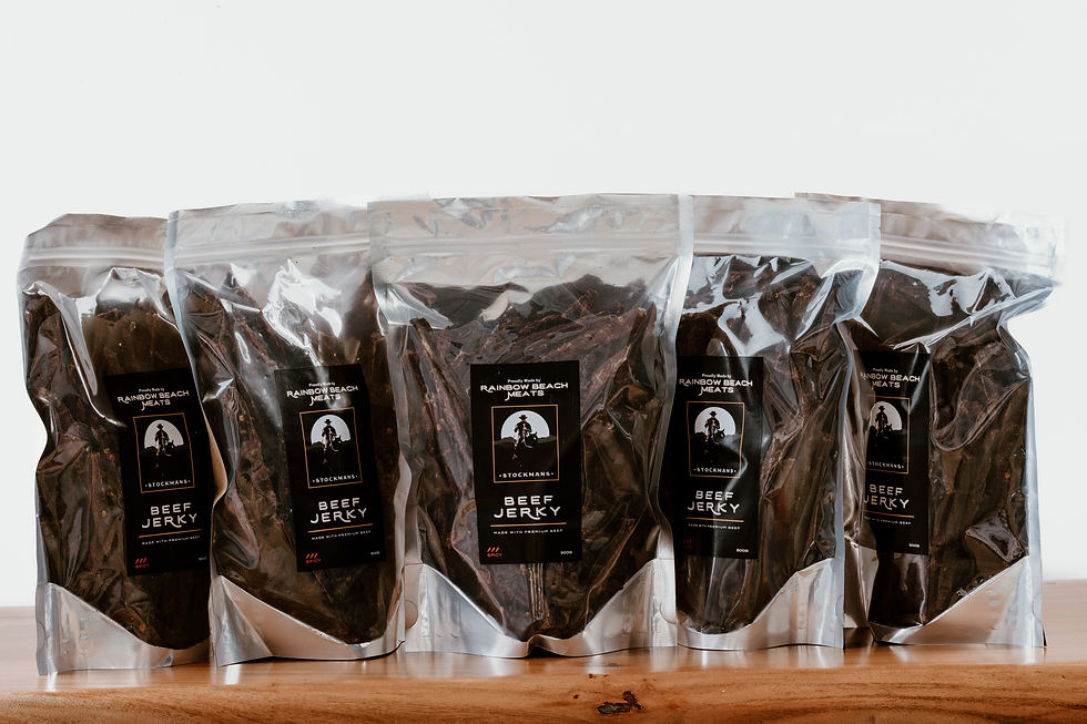 Thumbnail: 5 bags of 500 gram Spicy Stockmans Beef Jerky