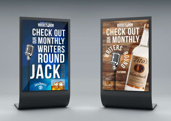 Whiskey Row Table Signs