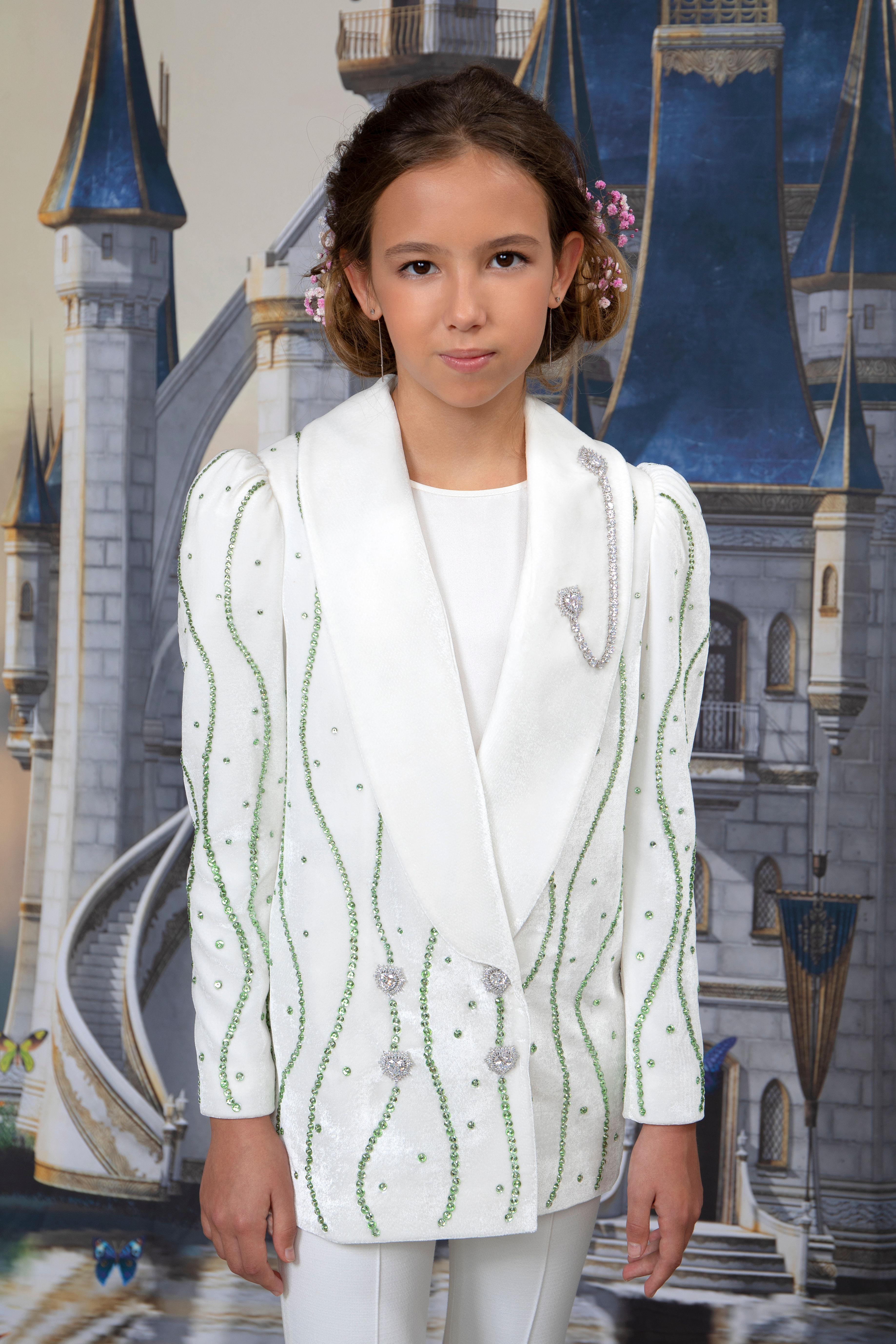 GRACEFUL SPRING SILK VELVET JACKET