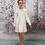 Thumbnail: WHITE SILK VELVET DRESS