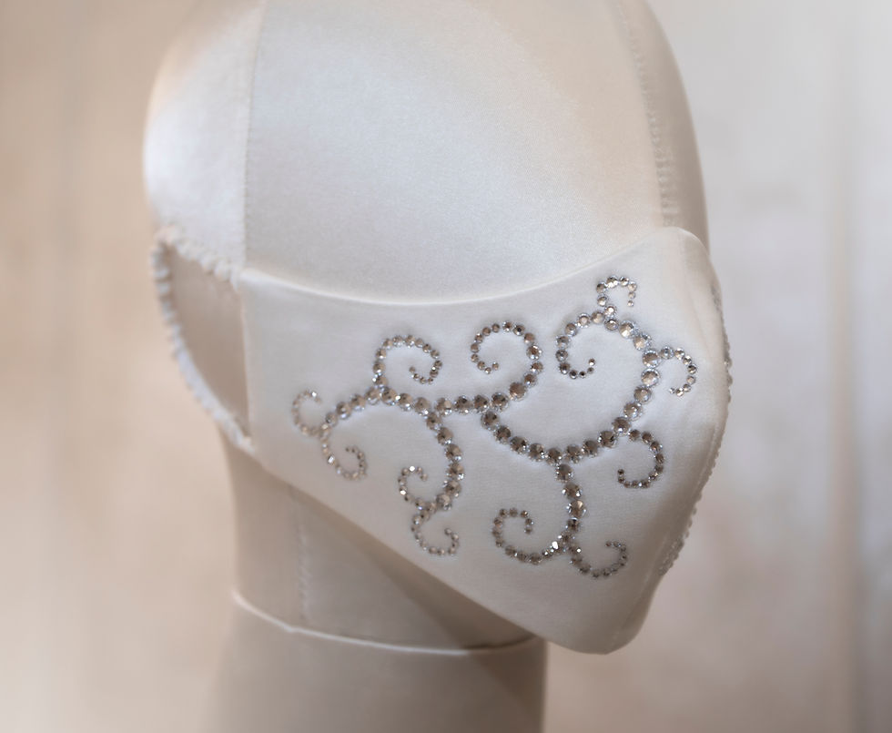Thumbnail: GENTLE SILK SATIN FACE COVERING / COUTURE MASK