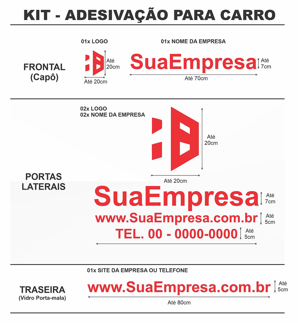 Miniatura: KIT de Adesivo para Carro