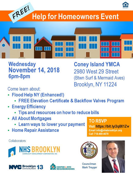 Help for Homeowners Event in CI on Wed., 11/14